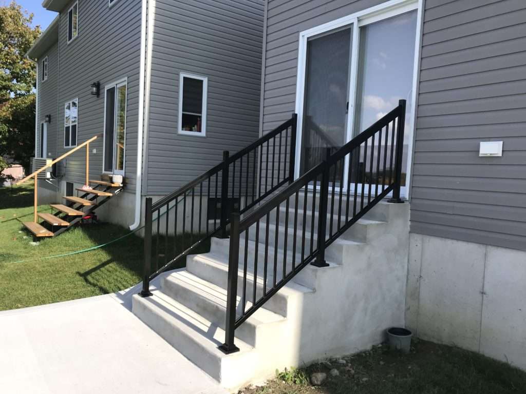 Aluminum Stairs Railings with Pickets Installation (Baden, ON)