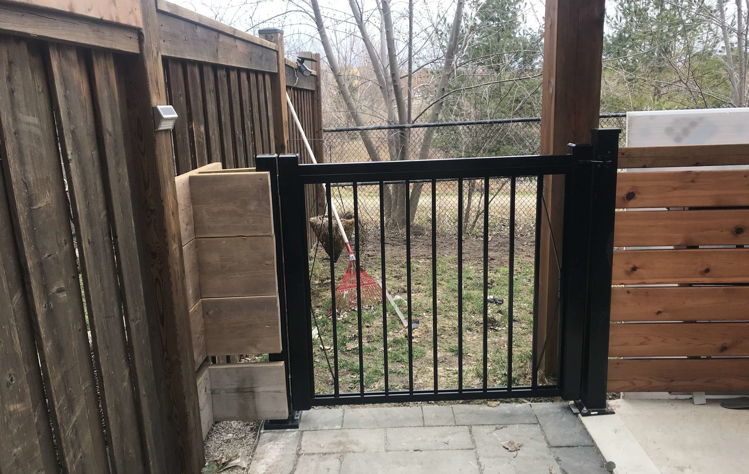 Black Aluminum Gate Custom Installation Cambridge