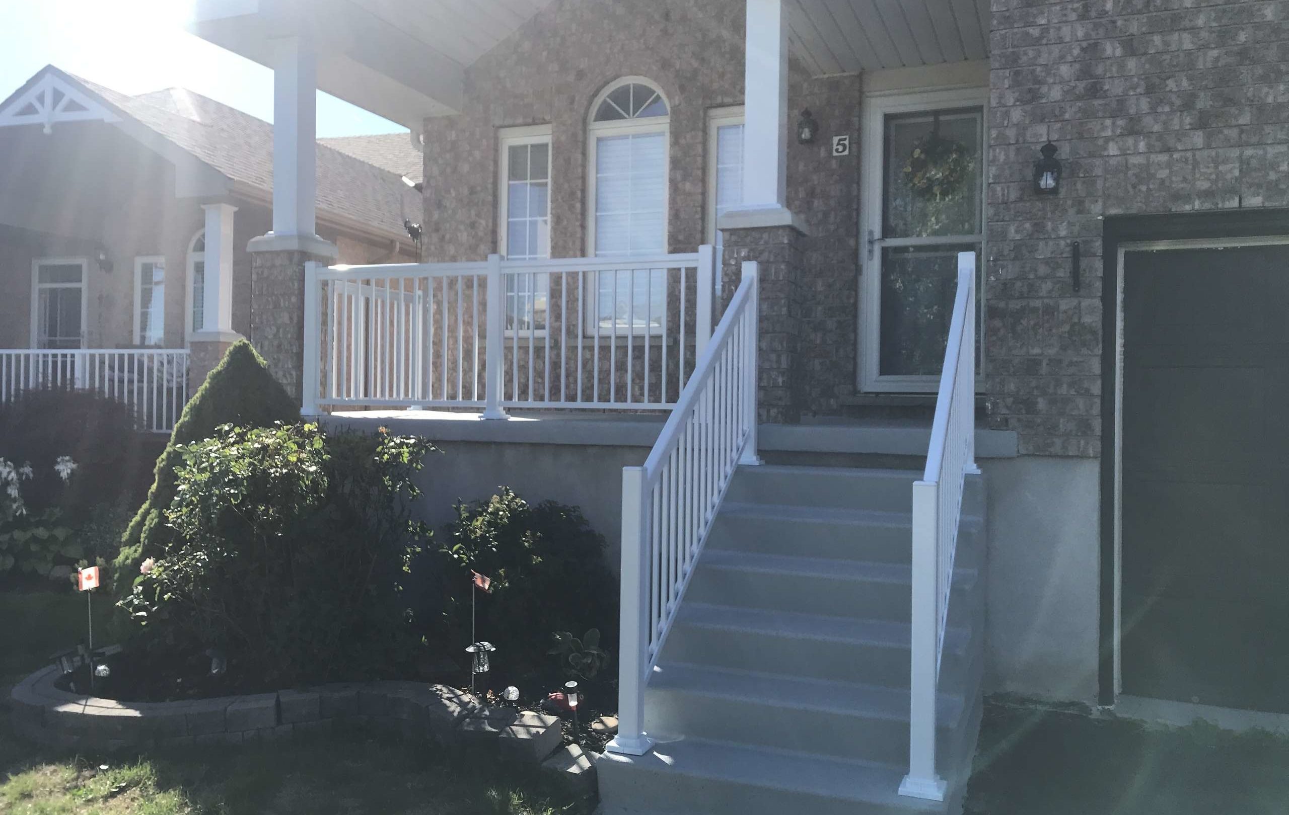 Concrete Porch Resurfacing Railings Columns Installation Acton, ON