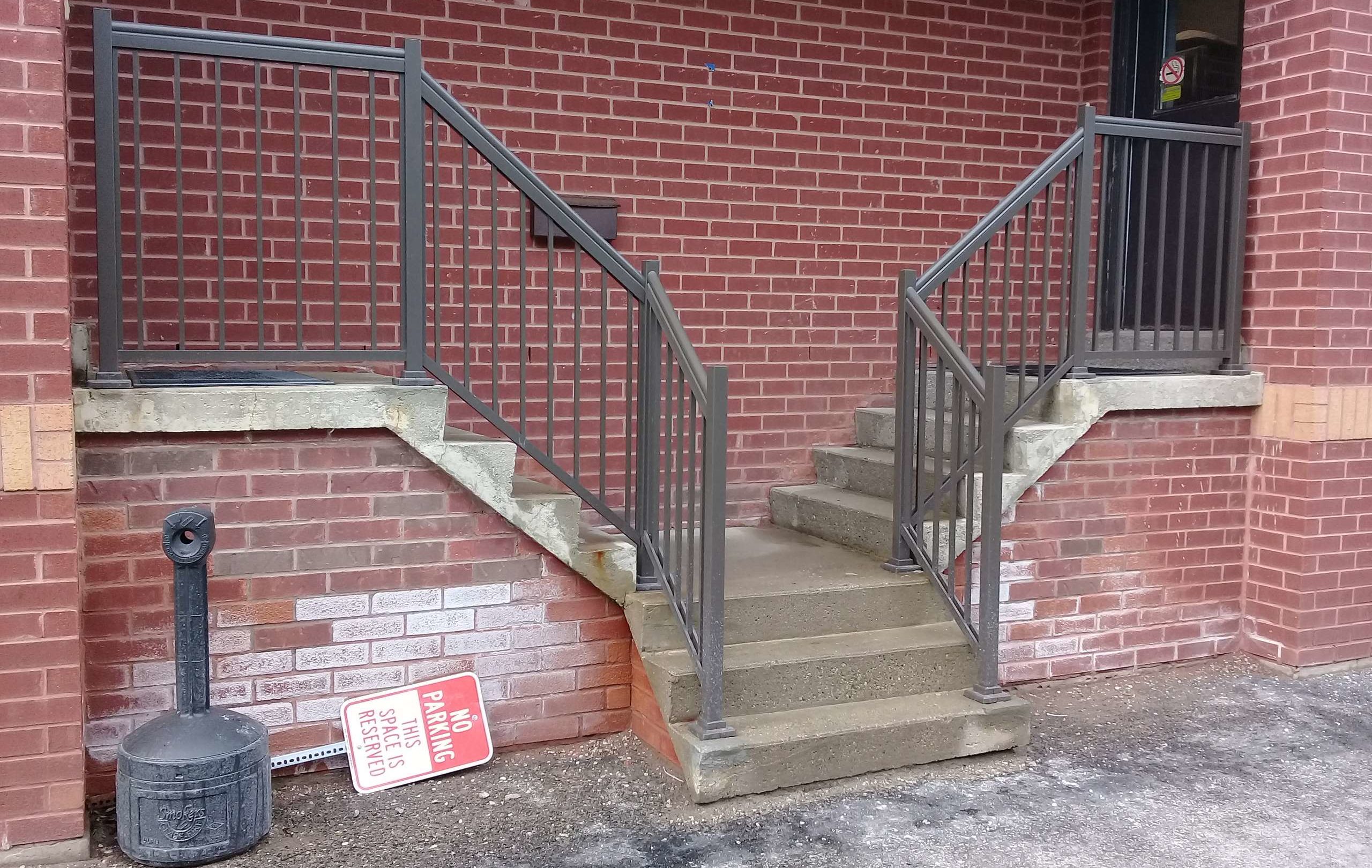 Custom Aluminum Twin Stair Railings Installation Acton