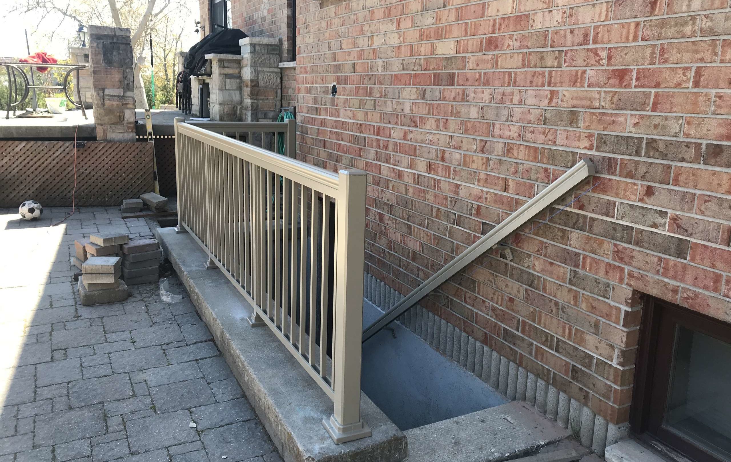 Exterior Basement Entrance Railings for Walkout Stairs Guelph